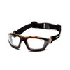 Pyramex Safety Products Carhartt Carthage Safety Glasses Clear Anti-Fog Lens with Black/Tan Frame