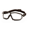 Pyramex Safety Products V2G Safety Glasses Clear Anti-Fog Lens with Black Strap/Temples