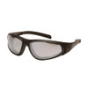 Pyramex Safety Products XSG Safety Glasses Indoor/Outdoor Mirror Anti-Fog Lens with Black Strap/Temples