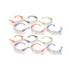 Pyramex Safety Products Clear Lens Multi Color Frames Mini Intruder, Package of 12