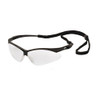 Pyramex Safety Products PMXTREME Safety Glasses Clear Anti-Fog Lens with Black Frame and Cord