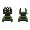 Mako Group Front/Rear Flip Up Sights with Tritium 4 Rear Dots, Olive Drab Green