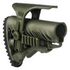 Mako Group M4/AR-15 Stock with Adjustable Picatiiny Rail Cheeck Riser, Battery Storage, and Rubber Buttpad, Olive Drab Green