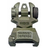 Mako Group Folding Back Up Sight, Rear Olive Drab Green