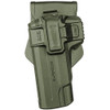 Mako Group 1911 Models Level 1 Holster Swivel, Paddle/Belt, Ambidextrous, Olive Drab Green