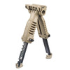Mako Group Tactical Foregrip with Integrated Adjustable Bipod Quick Release, Flat Dark Earth