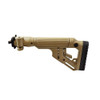 Mako Group Tactical Folding Buttstock with Cheek Riser Milled AK Rifles, Flat Dark Earth