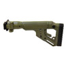 Mako Group Tactical Folding Buttstock with Cheek Riser Krinkov AK, Olive Drab Green