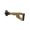 Mako Group Tactical Folding Buttstock with Cheek Riser MP5, Polymer Lock, Flat Dark Earth