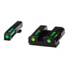 HIVIZ Sight Systems Litewave H3 Tritium/Litepipe Glock 45 ACP/10mm Sight Set