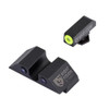 Night Fision Perfect Dot Night Sight Set, Glock 17/17L/19/22-28/31-35/37-39 Front, U Rear, Yellow Front with Grn Tritium, Black Rear with Grn Tritium