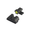 Night Fision Perfect Dot Night Sight Set, Sig Sauer .40 S&W & .45 ACP Caliber P-Series Front, Square Rear, Yellow Front with Grn Tritium, Black Rear with Grn Tritium