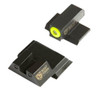 Night Fision Perfect Dot Night Sight Set, Smith & Wesson M&P Shield .40/.45/9mm Models Front, U Rear, Yellow Front with Green Tritium, Black Rear with Green Tritium