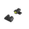 Night Fision Perfect Dot Night Sight Set, Sig Sauer .40 S&W & .45 ACP Caliber P-Series Front, U Rear, Yellow Front with Green Tritium, Black Rear with Green Tritium
