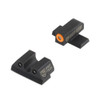 Night Fision Perfect Dot Night Sight Set, Sig Sauer .40 S&W & .45 ACP Caliber P-Series Front, Square Rear, Orange Front with Grn Tritium, Black Rear with Grn Tritium