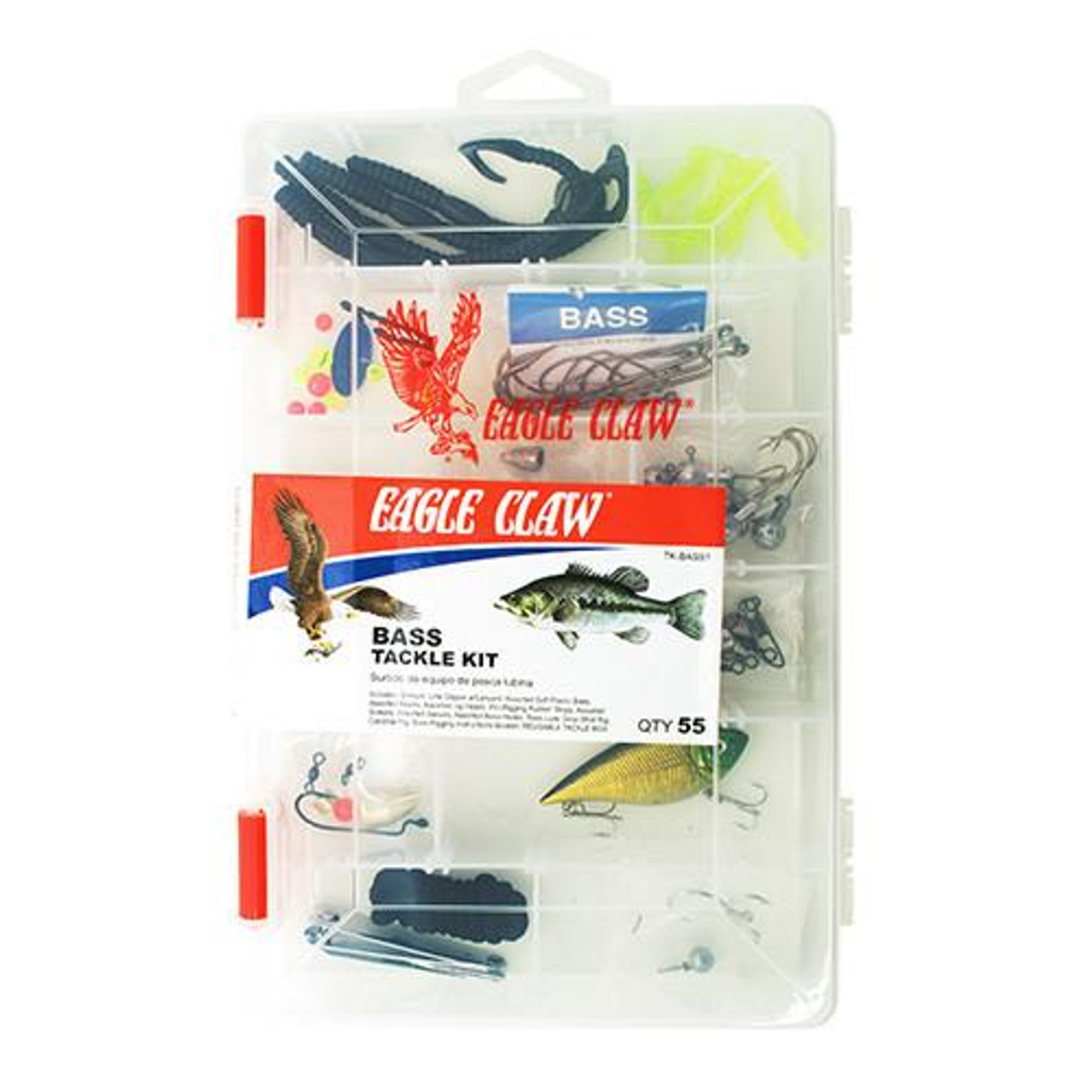 Eagle Claw Bass Tackle Kit 55 Pieces, TK-BASS1