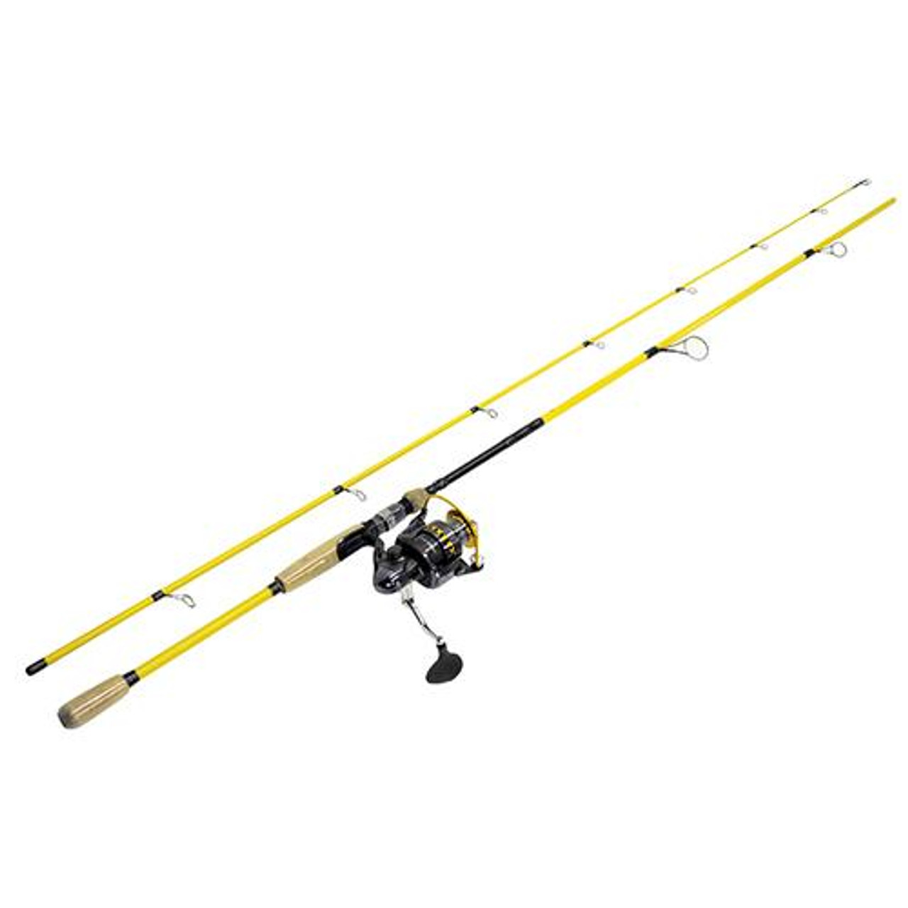 Eagle Claw Powerlght Spinning Combo 86 Length, 2 Piece Rod, Yellow, PLM86S26BC