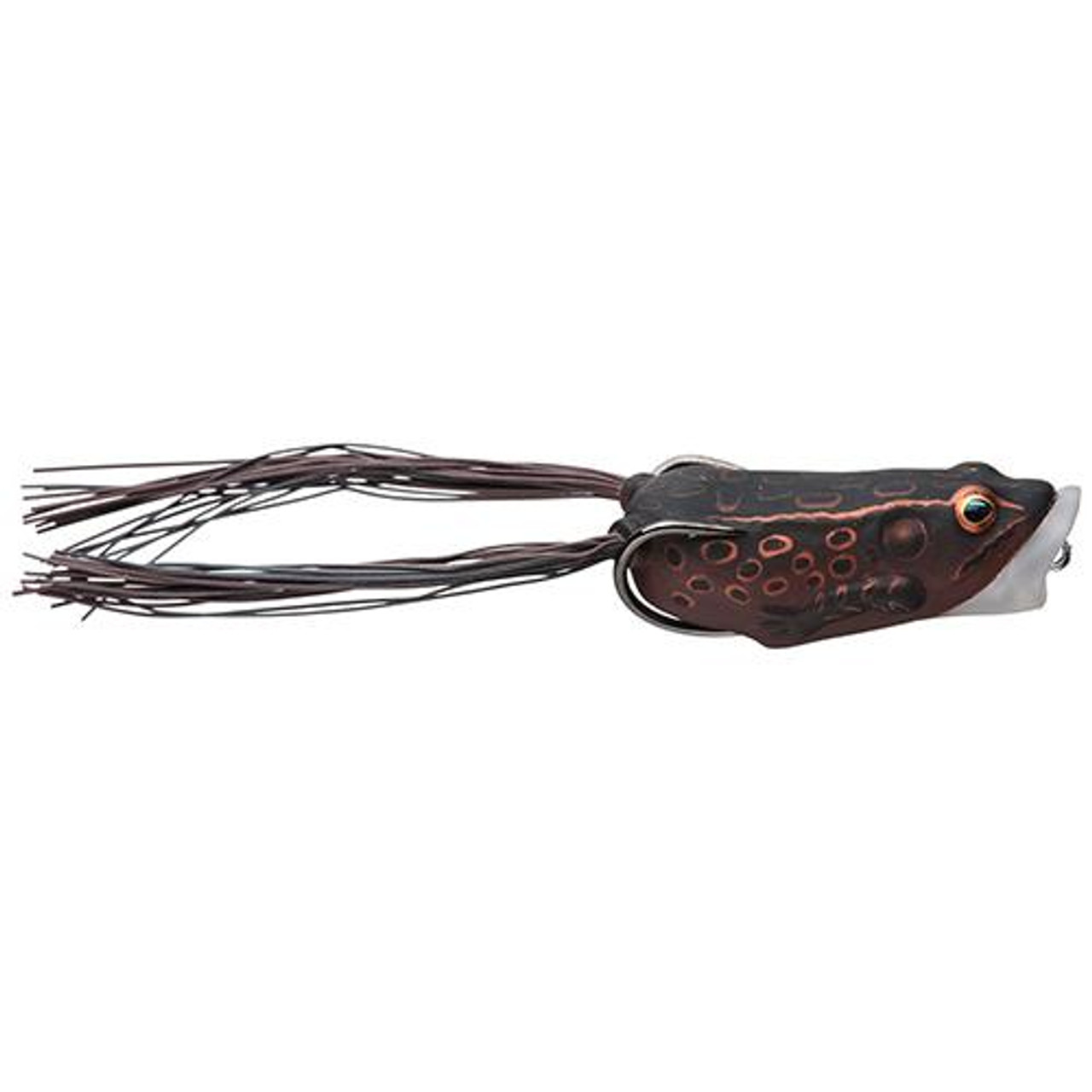 LiveTarget Lures Frog Body Hollow Body Popper Bait Freshwater, 2 Length,  3/8 oz Weight, Brown/Maroon, Per 1, FHP55T518