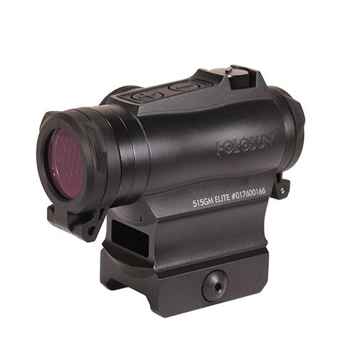 Holosun  Elite Micro 65 MOA Circle / 2 MOA Dot Reticle Green LED Dot Sight, Black,