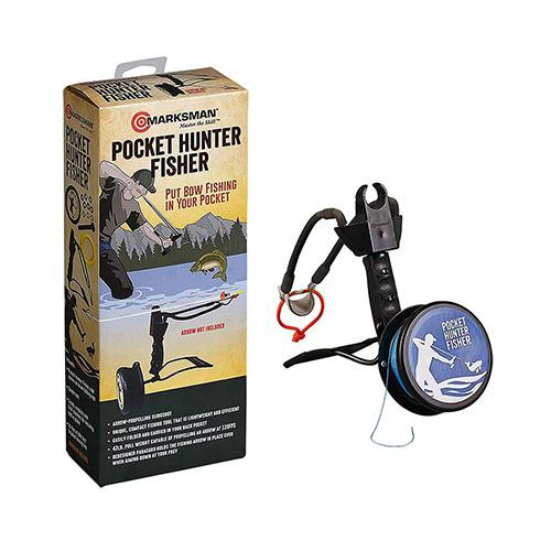Marksman Pocket Hunter Slingshot with Fishing Drum Attachment