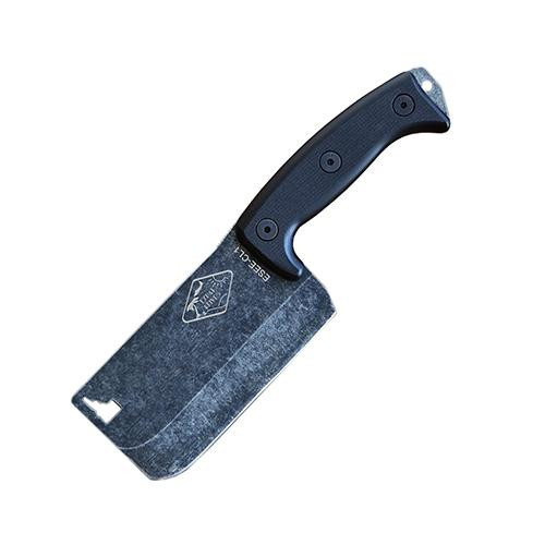 Esee Knives Expat Knives Cleaver 5.5 Black Stonewashed Blade, Black G10 Handles, Black