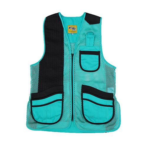Peregrine MizMac Womens Perfect Fit Mesh Vest Genuine Leather Pad, Turquoise, Left Hand, Large