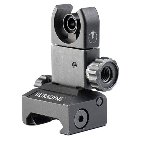 Ultradyne C4 Flip-Up Sight Rear, AR-15, LR-308, Black