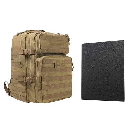NcStar Assault Backplate with 11x14 Level IIIA Hard Ballistic Plate Tan