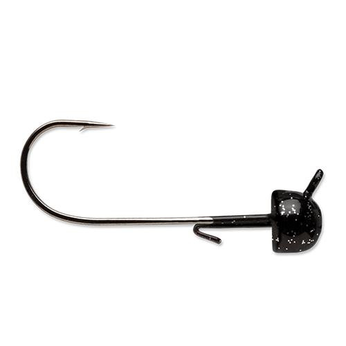 VMC Half Moon Jig #2/0 Hook Size, 1/8 oz, Black, Package of 4