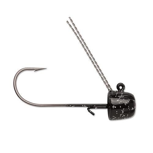 VMC Finesse Weedless Jig #2/0 Hook Size, 3/16 oz, Black, Package of 4