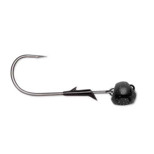 VMC Swingin Rugby FL Jig (Straight) #3/0 HD Hook Size, 1/2 oz, Black, Package of 2