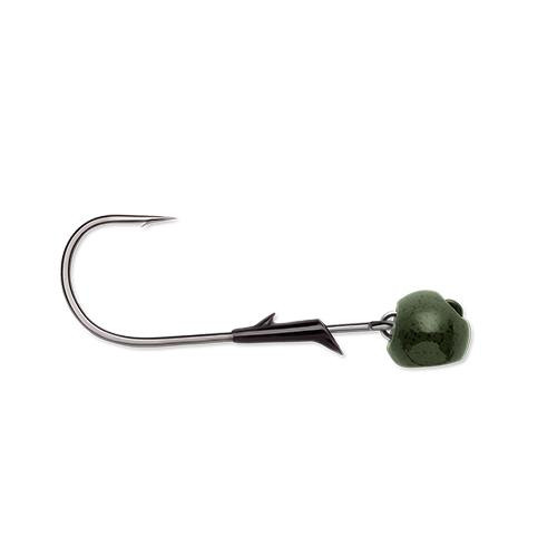 VMC Swingin Rugby FL Jig (Straight) #4/0 Hook Size, 5/16 oz, Green Pumpkin, Package of 2