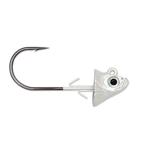 VMC Swimbait Jig #2/0 Hook Size, 1/8 oz, White, Package of 2