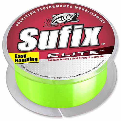 Sufix Elite Line 4 lbs Tested, 0.008 Diameter, 330 Yards, Hi Vis Yellow