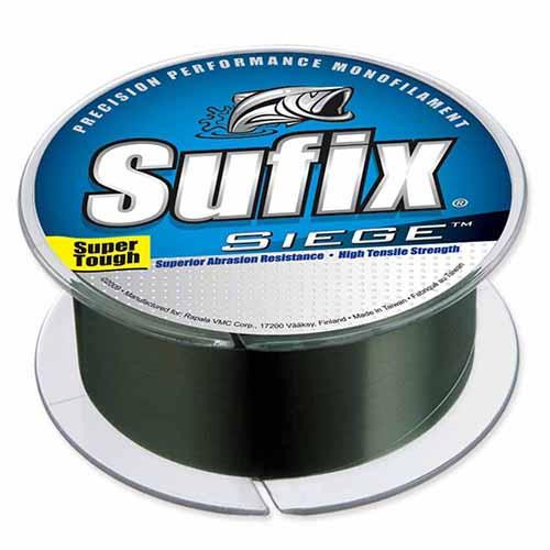 Sufix Siege Line 14 lbs Tested, 0.015 Diameter, 330 Yards, Smoke Green