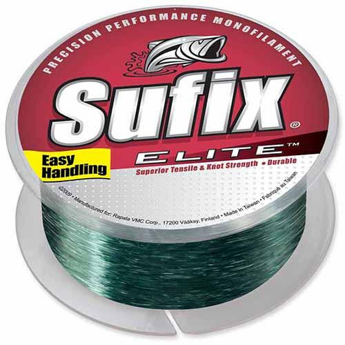 Sufix Elite Line 30 lbs Tested, 0.022 Diameter, 250 Yards, Low Vis Green