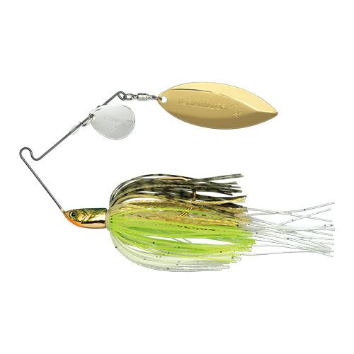 Terminator T-1 Original Titanium Spinnerbait 1/2 oz, Willow/Willow Blade (Nickel/Gold), Yellow Perch, Per 1