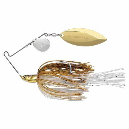 Terminator T-1 Original Titanium Spinnerbait 1/2 oz, Colorado/Willow Blade (Nickel/Gold), Gold Shiner, Per 1