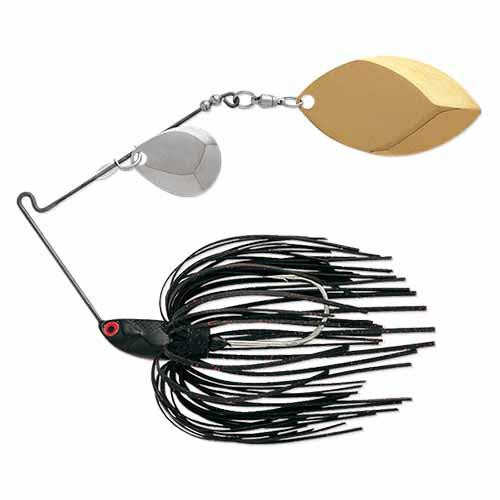Terminator T-1 Original Titanium Spinnerbait 1/2 oz, Oklahoma Blade (Gold), Black Red Flake, Per 1