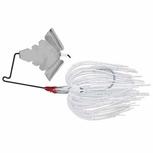 Terminator Original Titanium Buzzbait 3/8 oz, Bright White Shad, Package of 1