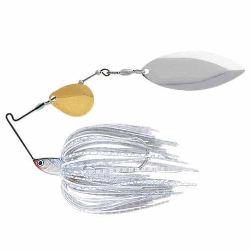 Terminator T-1 Original Titanium Spinnerbait 3/8 oz, Colorado/Willow (Gold/Nickel), Silver Shad, Per 1
