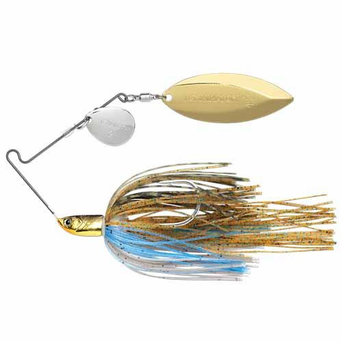 Terminator T-1 Original Titanium Spinnerbait 3/4 oz, Colorado/Willow Blade (Nickel/Gold), Bluegill, Per 1