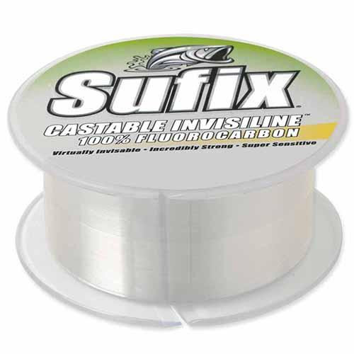 Sufix Castable Invisiline Fluorocarbon Line 12 lbs Tested, 0.012 Diameter, 600 Cards, Clear