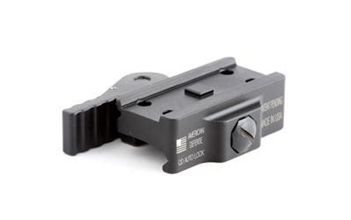 American Defense Manufacturing Aimpoint T1/T2/H1 Micro Mount Low Height QD Auto Lock Lever Aluminum Black