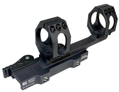 American Defense MFG Recon 1-Piece Scope Mount 1" Tube Diameter 2" Offset Standard QD Auto Lock Lever Aluminum Black AD-RECON-1