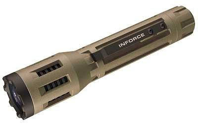 Inforce 9VX Handheld Flashlight 500 Lumens CR123A FDE Inforce INF-9VX-F-W