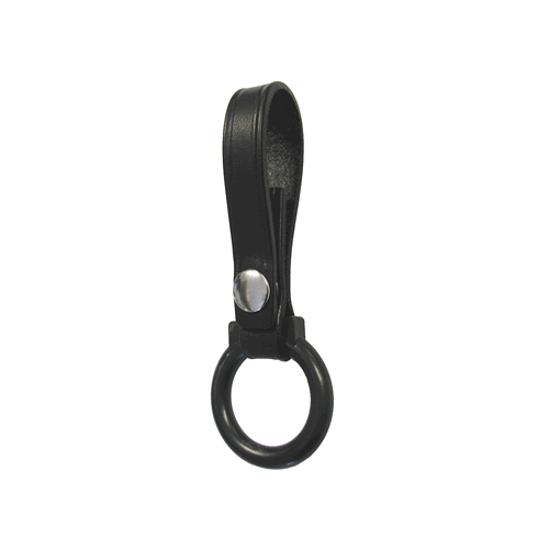 BOSTON LEATHER Baton Holder w/ Black ABS Ring 5451-1