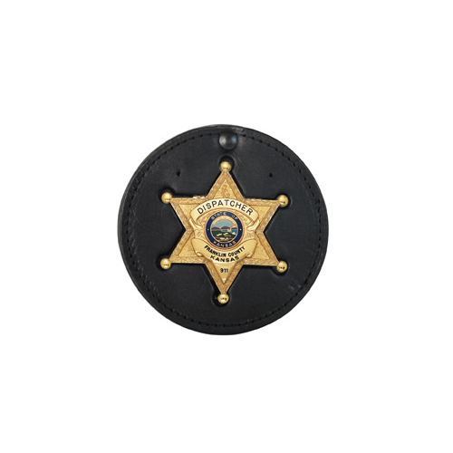 BOSTON LEATHER Recessed Circle Badge Holder 600-6008