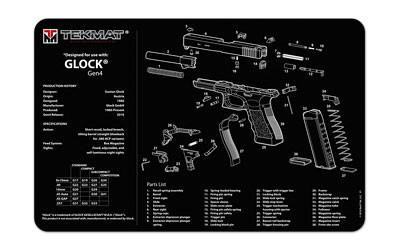 TEKMAT PISTOL MAT FOR GLK GEN 4 BLK