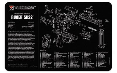 TEKMAT PISTOL MAT RUGER SR22 BLK
